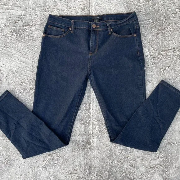Forever 21 Jeans Forever Women Jeans Dark Blue Stretched